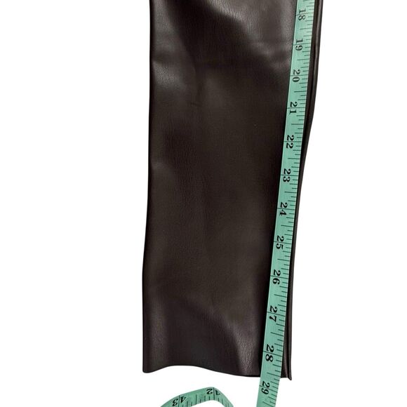 Joie Expresso Brown Faux Vegan Leather Leggings Skinny Fit Size Medium Brown - Picture 12 of 12